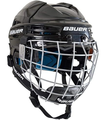 Bauer Reakt 65 Eishockey Helm Größe L - Navy Blau Für Senioren