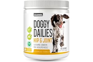 iKarmel Joint Supplements for Dogs | Hip and Joint Care | with Glucosamine, Chondroitin, and Green-Lipped Mussels | Puppy to Senior Dog Treats for Stiff Joints (180 Chews)