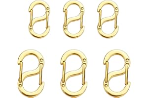 Mezrkuwr 6 cierres de doble apertura para collares y cierres de acero inoxidable, 2 tamaños