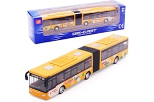 FCXVXCL Bus-Auto-Spielzeug mit Box, Bus-Spielzeugmodell, Trägheit, Spielzeugauto, Spielzeug, Stadtauto, Spielzeug für Kinder, Geburtstagsgeschenk, Partygeschenke, Gelb