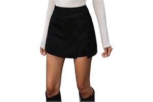 SOLY HUX Hosenrock Damen Kurze Hose Shorts Hohe Taille Sommershort Elegant Röcke Freizeitrock Hosenrock mit Schlitz Skort