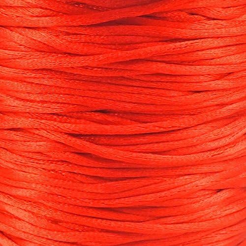 Rattail Satin Cord Thread 1.5mm For Kumihimo Macrame Shamballa - Red - 5m