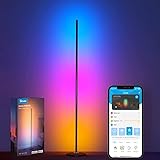 Govee Lampade da Terra LED Moderna RGBIC Funziona con Alexa, APP, 16 Milioni di Colori Musica Sincronizzazione a Luce Calda p