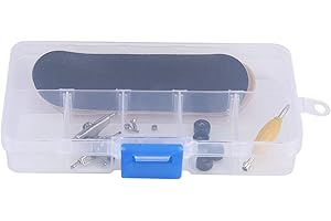 JULYKAI Professional Mini Fingerboards,1Pc Maple Wooden+Alloy Fingerboard Finger Skateboards With Box Reduce Pressure Kids Gifts Finger Skateboard (Black)