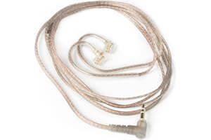 EZ EAR Nex KZ - Cavo di ricambio in rame privo di ossigeno, cavo IEM aggiornato, 0,75 mm, per ZSN/ZSN PRO/ZS10 PRO/AS16/AS12/ZSX/ZSN PRO-X/ZAX/DQ6/ZAS/EDX PRO/ZEX PRO (PinC 3,5 mm, nero, senza microfono)