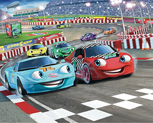 Walltastic WT4010 Car Racers Designer Fototapete