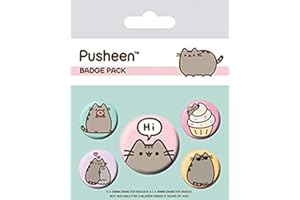 Pyramid International Pusheen Says Hi zestaw identyfikatorów, wielokolorowy, 10 x 12,5 cm