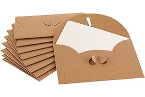 ‎EMERSON Emerson Briefumschläge postkarten blanko Mini kraft (25 Stück) aus Kraftumschlag, blanko karten zum selbstgestalten, Kuvert, Grußkarten - 70x105 mm mit beiliegenden gefalteten Karten 250g Kraftpapier