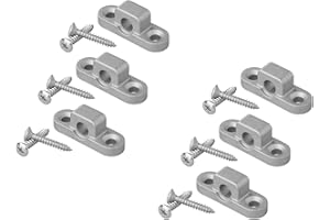 MULTIBROS Lot de 6 œillets d'auvent pour camping-car et caravane – En métal avec protection contre la rouille, version verticale et horizontale (horizontale)