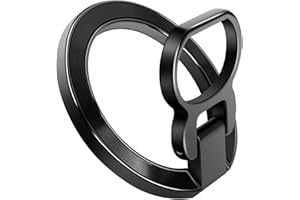 ELZO Magnetyczny uchwyt na telefon komórkowy, obracany o 360°, magnetyczny uchwyt na palec do iPhone 16/15/14/13/12, metalowy pierścień, regulowany stojak do smartfona, akcesoria do MagSafe