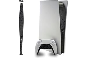 Luck&Link Stickers Skin ps5 Console Partie Centrale protège la Peau texturée Stickers Anti - Rayures, ps5 Digital & Disc Edition (Ombre Camouflage-Noir, PS5(2020))