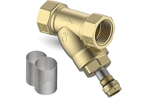 FERPRO FERDOM FERDOM FD432 FAST Filtro Y Magnético 3/4" Para Calefacción Central, Bombas De Calor Y Agua. Con Filtro De Suciedad. Cuerpo De Latón. Imán 6000Gs, Malla 500μm. Malla Extra !!! Montaje simple.