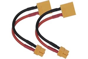 Be In Your Mind Lot de 2 câbles adaptateur de connexion XT90 mâle vers XT60 femelle avec fil de 10 cm 12 AWG et coque de protection en plastique pour chargeur de batterie RC Lipo NiMH ESC
