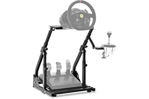 Anman Classic Steering Wheel Stand High Stability with Two-arm Design, Stand Height and Shifter Adjustable,Upgrade Wheel Stand compatible with Logitech G920 Shifter Wheel Pedals NOT Included