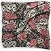 Produktbild Square Satin Scarf Sugar Skull Silk Like Lightweight Bandanas Head Wrap Neck Shawl Headscarf