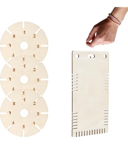 Kit De 4 Disques à Nouer En Bois Lyivisk - Parfait Pour Créer Des Bracelets D’amitié Et Bijoux DIY