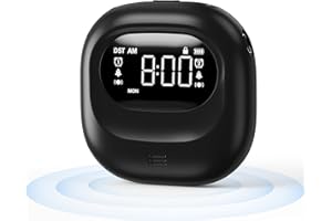 ROXICOSLY Wecker Laut für Tiefschläfer | Vibrationswecker unter dem Kopfkissen | Kabellos Wecker Digital | 2 Weckzeiten & 3 Alarmmodi | Einstellbare Vibration | Tragbare Digital Uhr | Für Reisen Kinder Senioren