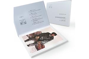 Paul Rubens Carta per acquerello, formato 10.63“x7.67”, blocco per acquerello, 100% cotone, carta pressata a caldo, senza acidi, 20 fogli/300 g, 32 k bianco, professionisti, bambini