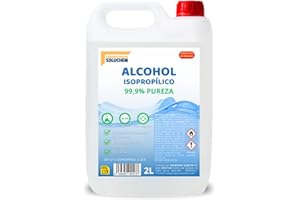 PROQUIMAR Alcohol Isopropílico 99.9% Puro - 2 Litros | Limpieza Electrónica y Eliminación de Residuos | Uso Profesional e Industrial