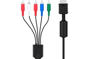 RITEAV Gam3Gear Mcbazel PS3/PS2 zu HD-Komponentenkabel, YPbPr Kabel für Playstation 3/Slim/PS2, 1,8m Komponentenkabel für PlayStation 2/3, Cinch-Stereoanschlüsse, HD Video und Audioübertragung für HD-TV