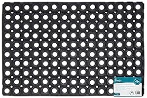 JVL Rubber Ring Heavy Duty Outdoor Entrance Door Mat 40 x 60 cm