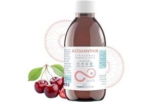 ‎MIGHTY ELEMENTS Mighty Elements Liposomales Liposomales Astaxanthin 8 mg, 250ml flüssig, Glasflasche, 50 Portionen, Vegan, Kirsche Geschmack, Hohe Bioverfügbarkeit, hochdosiert