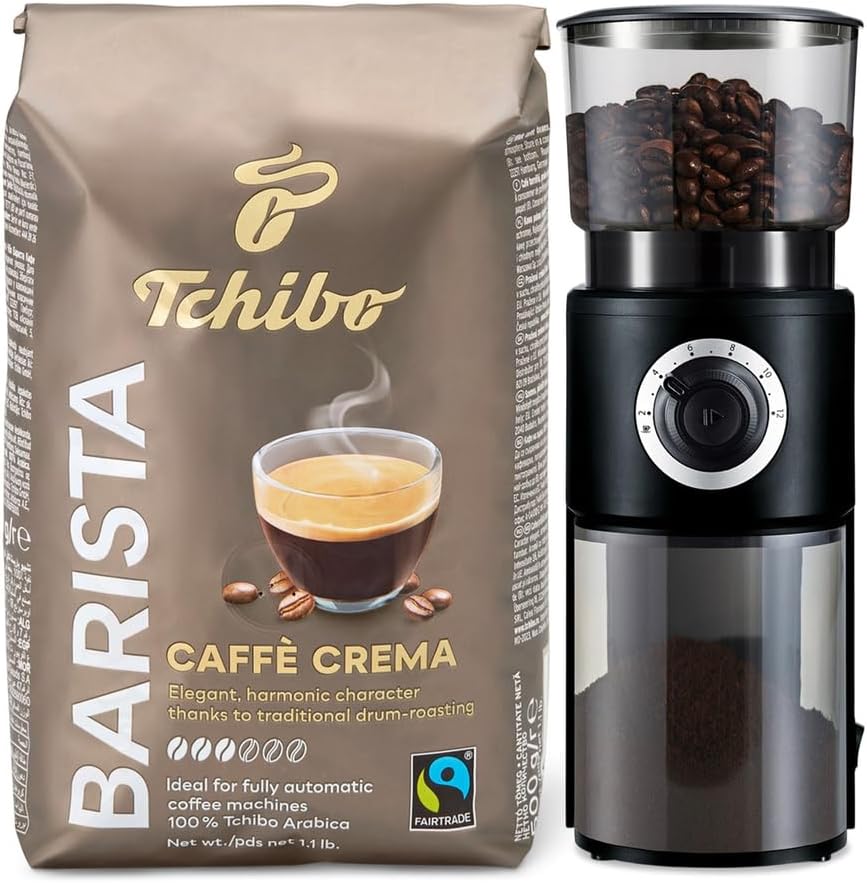 Tchibo Elektrikli Kahve Değirmeni & Barista Caffè Crema Çekirdek Kahve 500 g