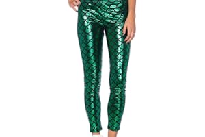 STAR FASHION Femmes Enfants Filles Échelle De Poisson Legging Sirène Métallique Stretch Disco Party Slim Fit Pantalon Skinny Brillant Étincelle Stretch Pantalon