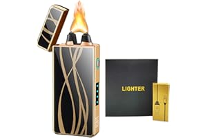 RSBYE Elegante Encendedor Electrónico, Mechero Electrico con Arco Eléctrico Engrosado, Encendedor Electrónico de Plasma, Mechero Electrico USB Recargable, Mechero para Hombres (Línea)