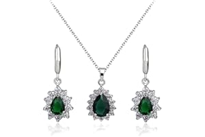 Crystalline Azuria Jewellery Sets for Women Costume Sets Wedding Jewellery Set with Necklace and Earring Cubic Zirconia Bridesmaid Jewellery Formal Event Prom Jewellery