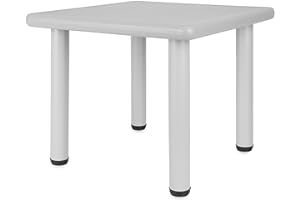 Bieco Mesa Infantil Gris | Mesa para Niños 1-8 años | Aprox. 62x 62x 52 cm | Mesa Infantil Plastico | Mesa Niños Infantil Mesa Plastico Mesas Infantiles para Niños Mesa Infantil Niños Mobiliario