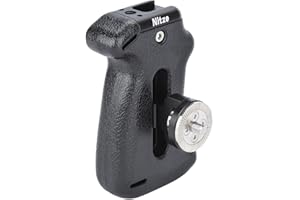 Nitze Side Handle mit ARRI Rosette, Integriertem Cold Shoe und 1/4" Positionierungsloch, ARRI Rosette Seitengriff Richtung und Position Einstellbar, Mini Kamera Seitengriff für Kamerakäfig - PA22-H1