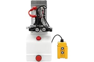 POYUJKYHR 12V Hydraulic Pump for Dump Trailer 3KW 2850RPM Double Acting Electric Hydraulic Pump 18Mpa Fuel Tank 4L Hydraulic Power Unit with 4.5M Remote Control Wire