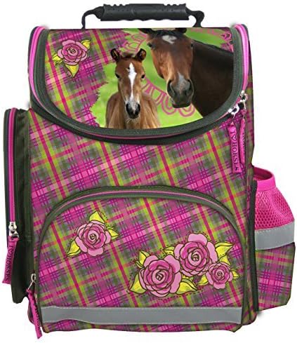 Maxi &amp; Mini HORSES LARGE ERGONOMIC SCHOOLBAG RUCKSACK SCHOOL HORSE PONY HORSES
