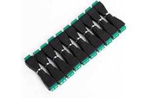 SCOOYUCK 10 Paare Hohlstecker 5.5mm x 2.1mm DC Stecker, Hohlstecker Adapter 2 Polig, Niedervolt Steckverbinder, Steckverbinder für CCTV-Kameras und LED-Streifen