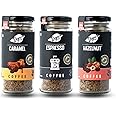 Dyne Coffee Trio with Delightful Flavoured Caramel, Espresso, Hazelnut (60 gm Each Flavour) Pack of 3