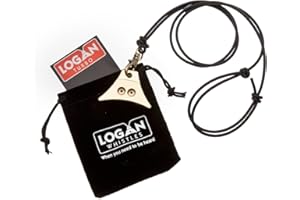 Logan Whistles Silbato Turbo de latón Macizo y cordón de Cuero