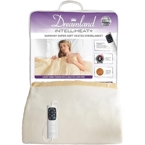Dreamland Intelliheat+ 5 minute fast heat up Harmony Super Soft heated  electric Overblanket Single size, 180x135 cm, 1 control, 6 temperature  settings u0026 timer, washable, ideal to use memory mattress's : Amazon.co.uk: