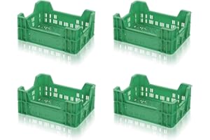 KISTENKIND 4x Gemüsekiste grün 40x30x16,5 Obstkiste * Gemüse Kiste Obst Kartoffeln 40x30x17