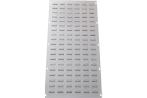 Rhino Tuff Bin Portrait Louvre Panel - 457mmw x 915mmh Galvanised Steel Storage Rack for Wall Mounting Plastic Parts Bins