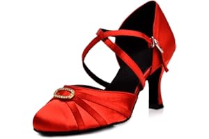 MINITOO Damen Latin Salsa Ankle Strap Tanzschuhe Hochzeit Prom Pumps Schuhe