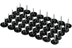 jarolift Kit di Fissaggio per Zanzariera a Tenda Magnetica, per Telaio in Legno, 40 Puntine, Chiodini, Nero