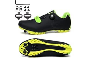 MEIJU Zapatilla de Ciclismo Hombre Mujer, Mateju Zapatos Bicicleta de Montaña Carretera Exterior MTB Compatibles con SPD Lock System, Unisex Adulto Ciclismo Bicicleta Estatica Interior