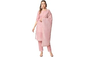 Parvdi Kurta-Set für Damen mit Dupatta-Stil, indischer Stil, Partykleidung, bedruckt, gerade, Kurti mit Hose