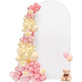 Arch Backdrop Cover - Double Sided Wedding Arch with Round Top Photo Background Ideal for Weddings, Birthdays, Ceremonies, Pa