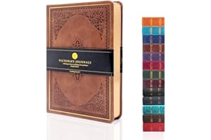 Victoria's Journals ONB1006 0 B6 Mini-Notizbuch, Taschenbuch, Vintage-Prägung, Journal, fester Einband, liniert, altmodisches Reisetagebuch, vergoldeter Rand, 16,5 x 11,9 cm, Braun