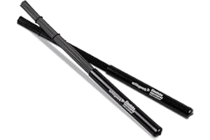 Schlagwerk BRC03 Cajon Brush #3 - Elasticks - 2 Stück - Percussion Brushes mit elastischem, biegsamem Griff, Länge 34, ausbalenciert. Made in Germany