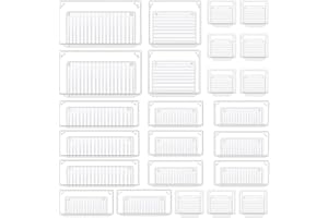 JOTOL Organiseurs de Tiroir,24 pièces Organiseurs de Tiroir bureau Plateaux de Rangement, 5 tailles boîtes de Rangement en Plastique Organisateu pour Les Cuisines/Bureaux/Chambres