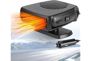 Mupkvy Car Heater Defroster, Portable Car Heaters 12V 200W Powerful Car Fan With Cooling/Heating, Automobile Windscreen Defogger With Quick Heat and Low Noise, Plug-In Cigarette Lighter