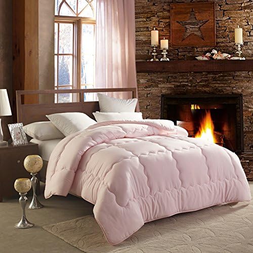 DW&amp;HX European simple solid color thickened quilt double spring and autumn quilt breathable soft quilt-D 220x240cm(87x94inch)